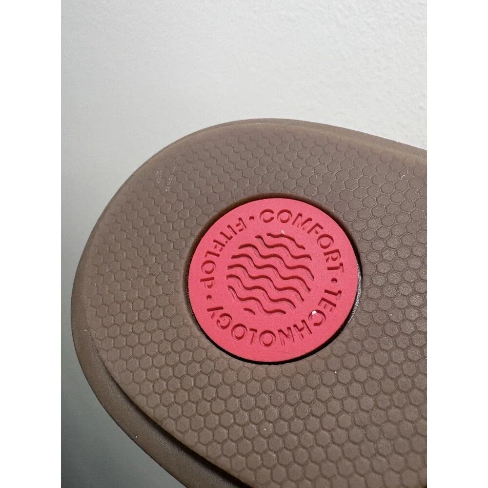 FitFlop Gracie Opul-Trim Leather Mules Minky Grey Size 7 US